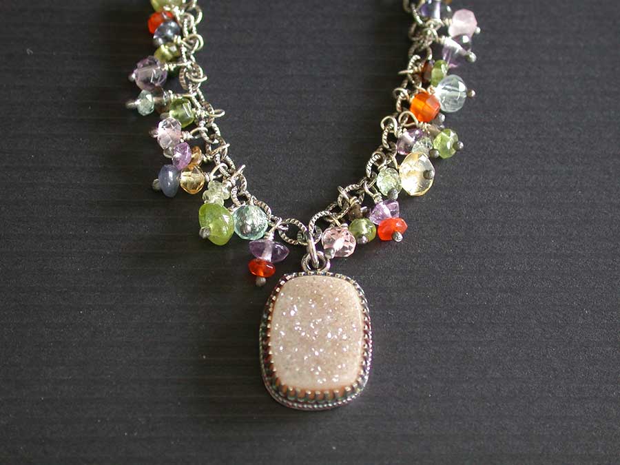 Elyn Blake: Drusy Charm Necklace | Rendezvous Gallery