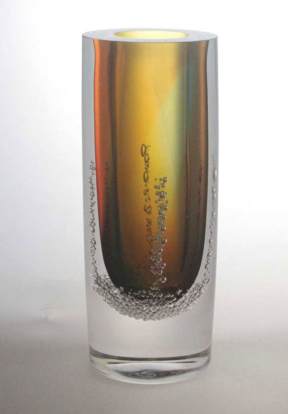 Heavy Cylinder Vase by Blodgett Glass | Rendezvous Gallery