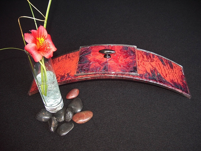 Charlton Glass: Copper Arch Ikebana/Oil Candle | Rendezvous Gallery