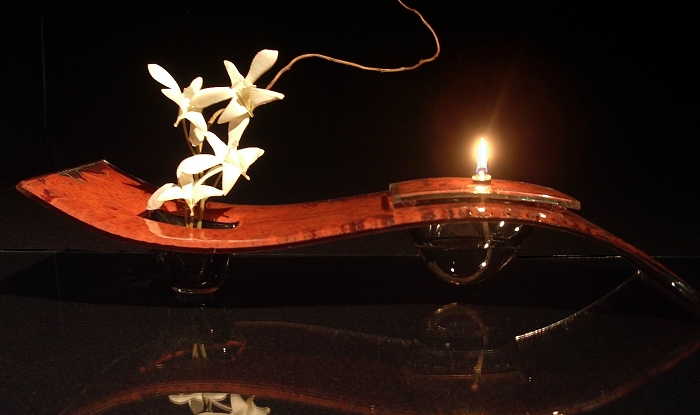 Charlton Glass: Sedona Ikebana/Oil Candle | Rendezvous Gallery