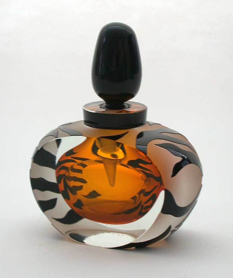 Correia Art Glass: Tiger Tuxedo Perfume | Rendezvous Gallery