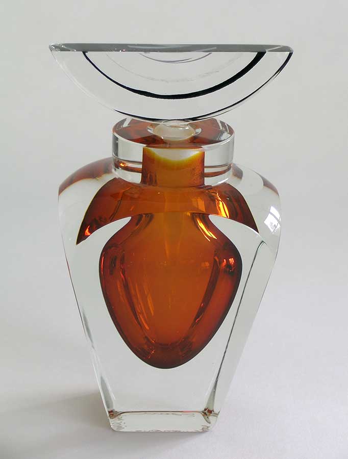 Correia Art Glass:  Amber Elite Perfume | Rendezvous Gallery