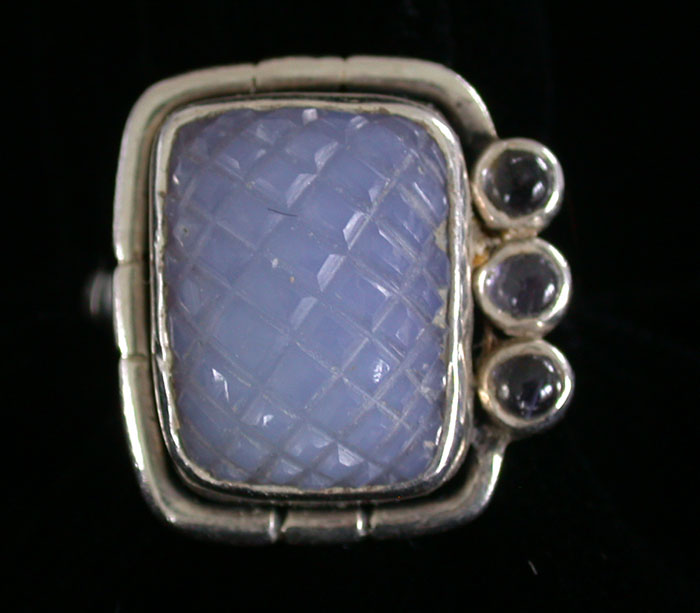 Amy Kahn Russell: Chalcedony & Iolite Ring | Rendezvous Gallery