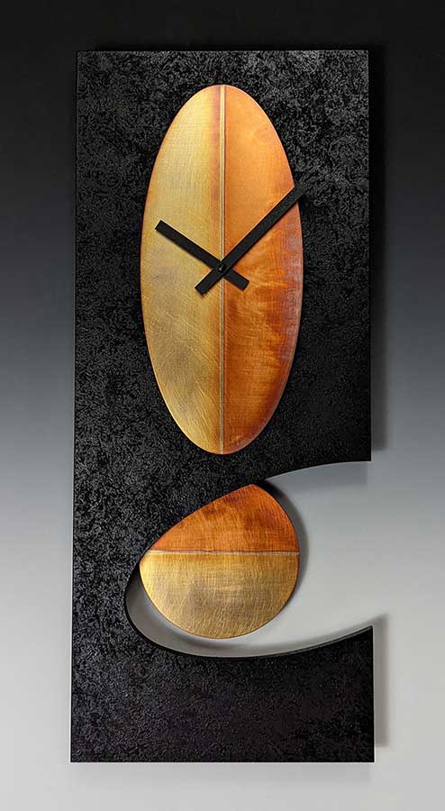 Leonie Lacouette: Black w/Copper Cutout Pendulum Wall Clock | Rendezvous Gallery