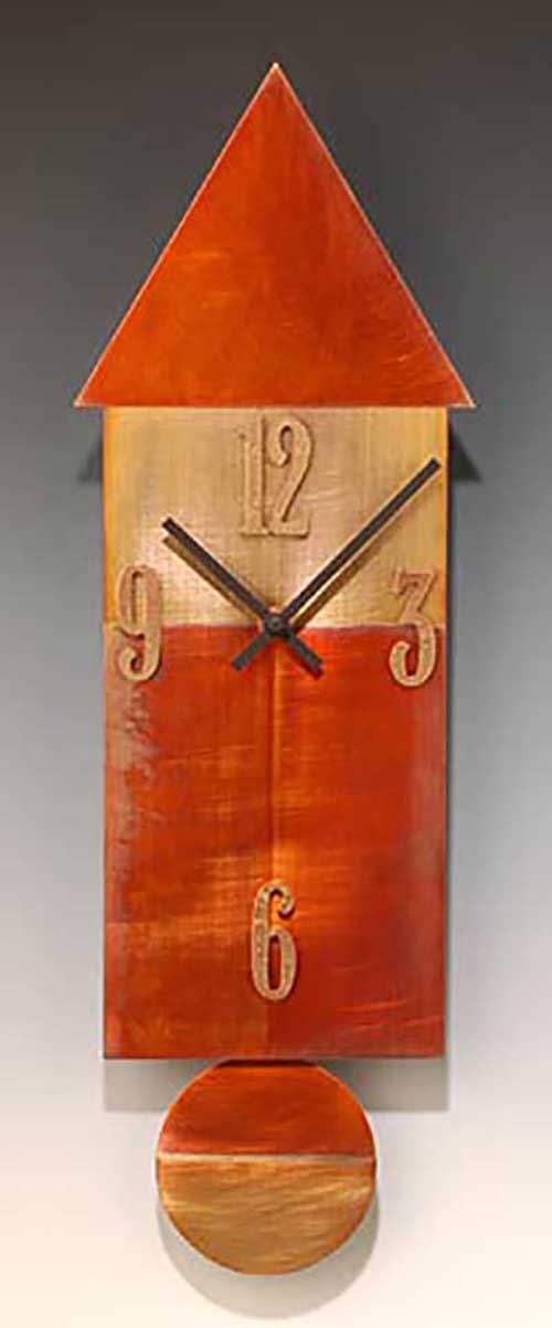 Leonie Lacouette: Copper House Pendulum Wall Clock | Rendezvous Gallery