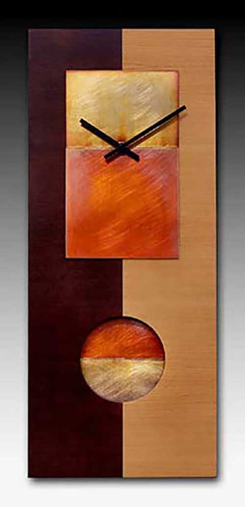 Leonie Lacouette: Two-Tone Cherry 24-inch Pendulum Wall Clock | Rendezvous Gallery