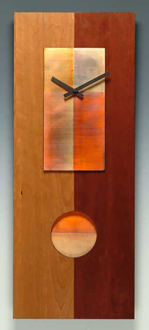 Leonie Lacouette: Two-Tone Cherry 30-inch Pendulum Wall Clock | Rendezvous Gallery
