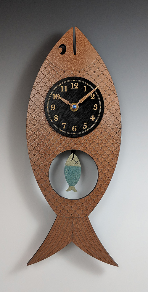 Leonie Lacouette: Wanda (Copper) Pendulum Wall Clock | Rendezvous Gallery