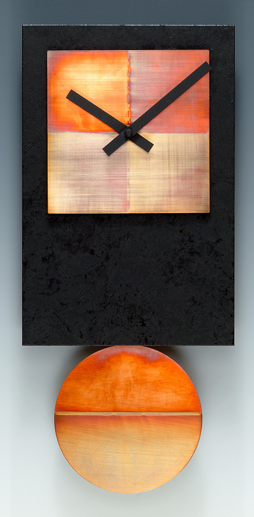 Leonie Lacouette: Black Tie w/Copper Pendulum Wall Clock | Rendezvous Gallery