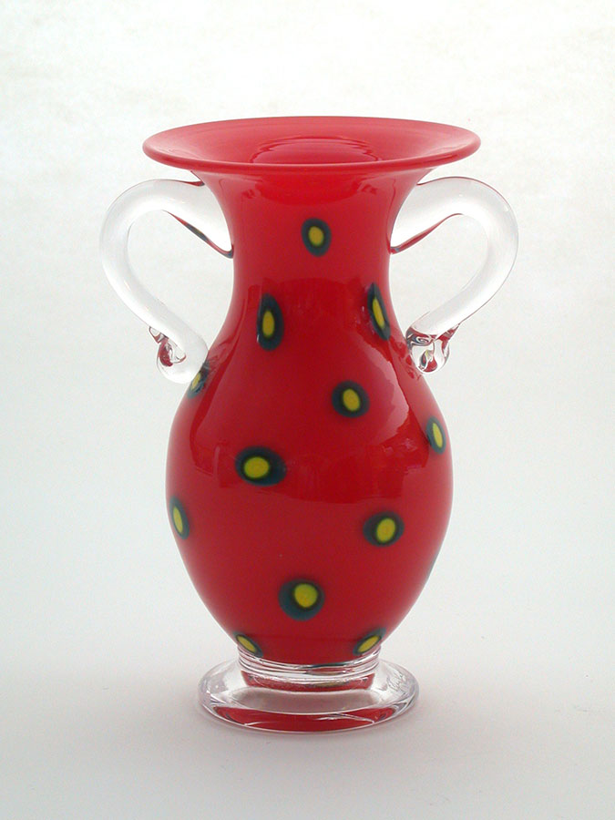 Pinkwater Glass: Small Red Vase | Rendezvous Gallery