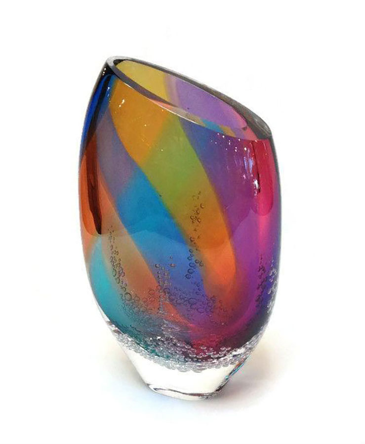 Blodgett Glass: Flattened Open Mouth Vase | Rendezvous Gallery