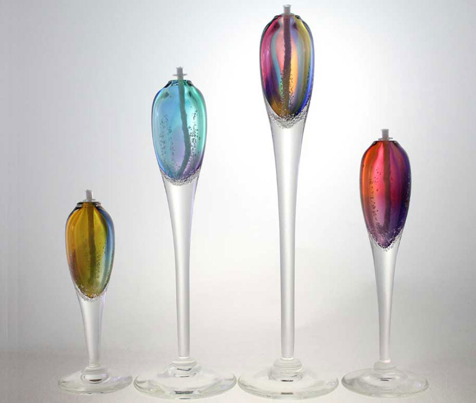 Blodgett Glass: Starlite Oil Lamps | Rendezvous Gallery