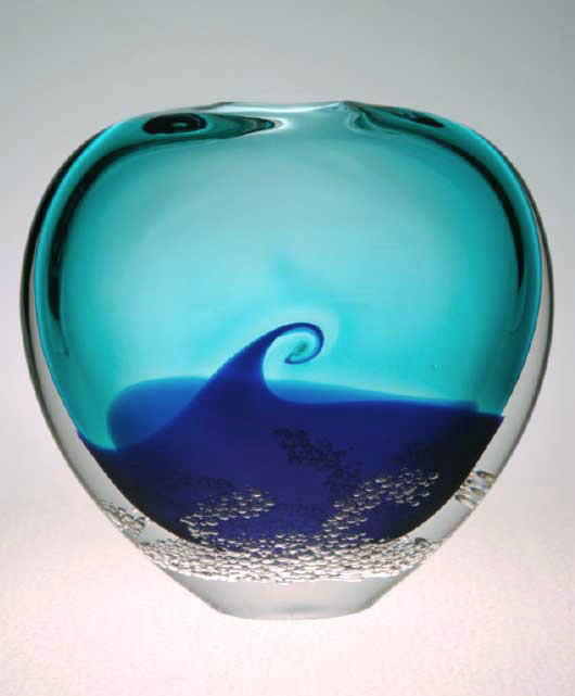 Blodgett Glass: Midnight Wave Vase | Rendezvous Gallery