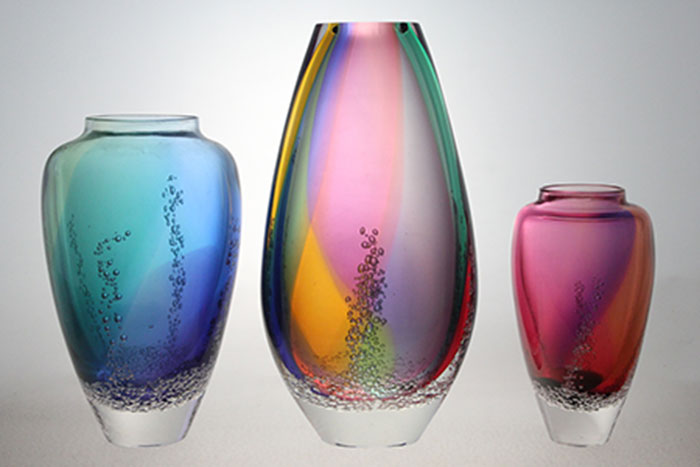 Blodgett Glass: Seafoam Vases | Rendezvous Gallery