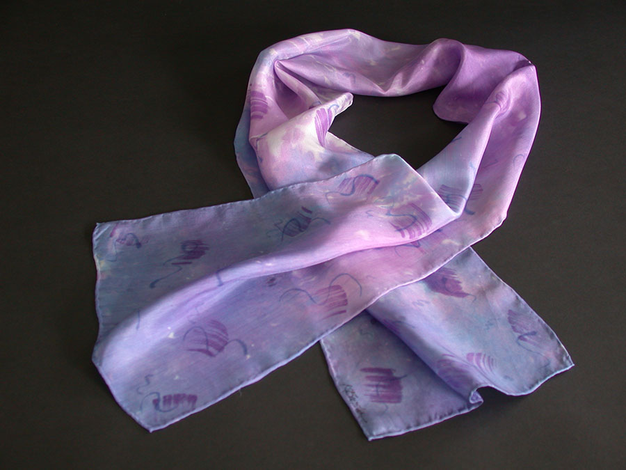 Karen Burton: Hand-Painted Silk Scarf | Rendezvous Gallery