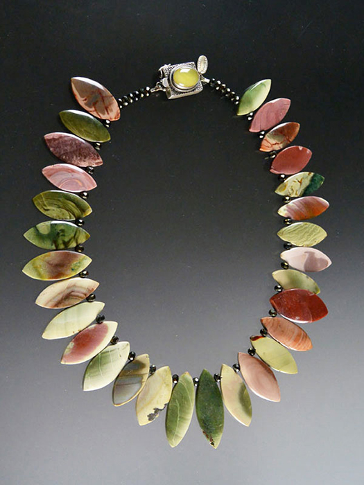 Bess Heitner: Imperial Jasper Marquis Necklace | Rendezvous Gallery