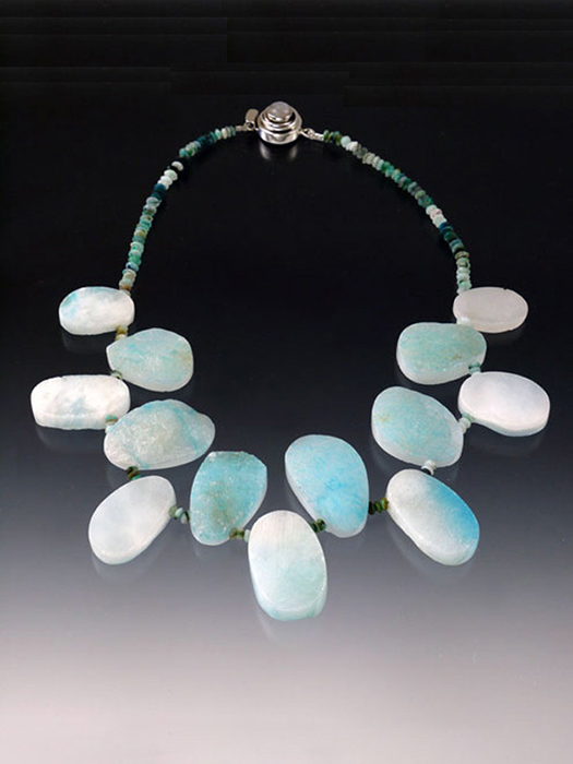 Bess Heitner: Larimar & Peruvian Opal Necklace | Rendezvous Gallery