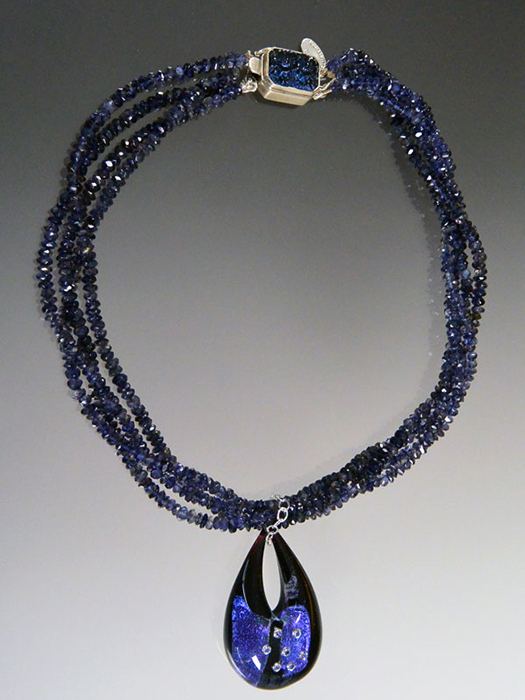 Bess Heitner: Venetian Glass & Iolite Necklace | Rendezvous Gallery