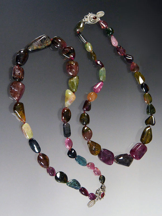 Bess Heitner: Multi-Color Tourmaline Nugget Necklace | Rendezvous Gallery