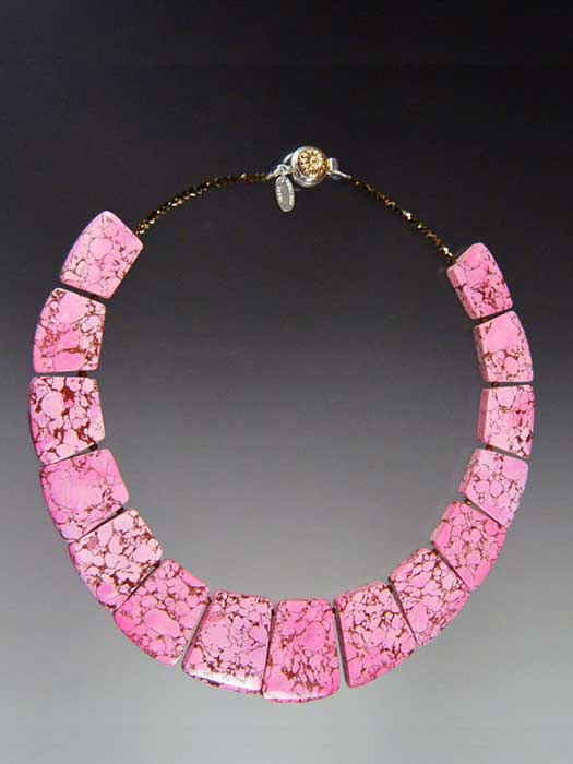Bess Heitner: Pink Howlite Collar | Rendezvous Gallery
