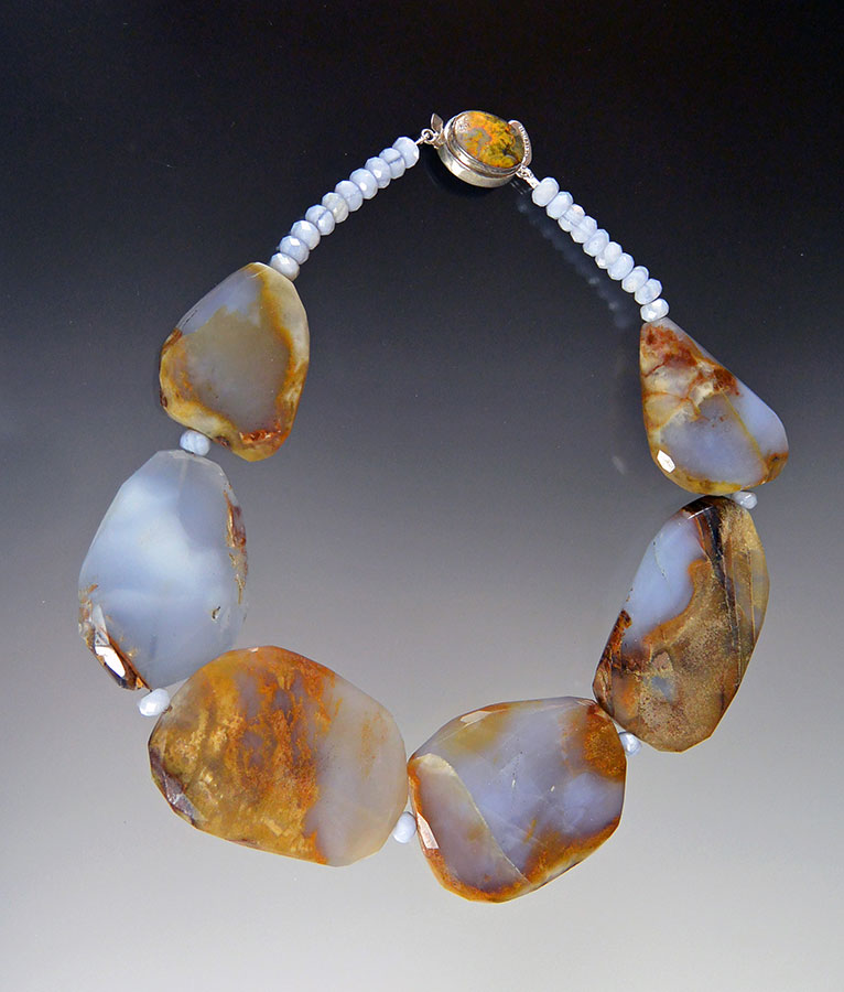 Bess Heitner: Natural Chalcedony Necklace | Rendezvous Gallery