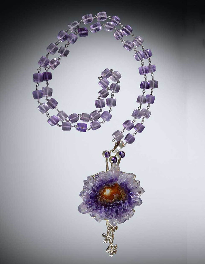 Bess Heitner: Amethyst Stalactite Necklace | Rendezvous Gallery