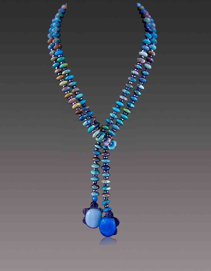 Bess Heitner: Turquoise Lariat Necklace | Rendezvous Gallery