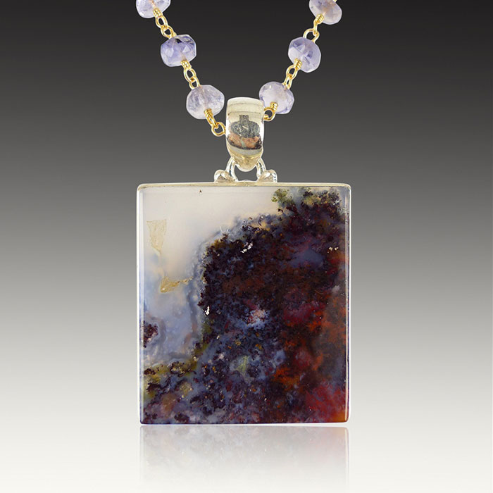 Bess Heitner: Mother of Pearl & Swarovski Crystal Necklace | Rendezvous Gallery