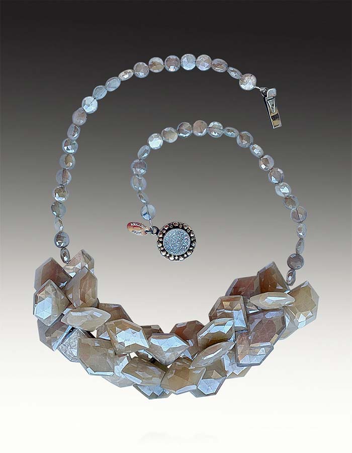 Bess Heitner: Faceted Hexagon Moonstone Necklace | Rendezvous Gallery