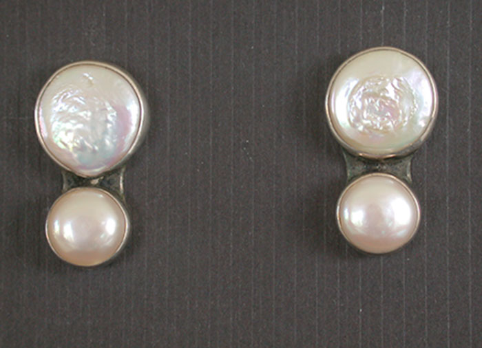 Amy Kahn Russell: Freshwater Pearl Post Earrings | Rendezvous Gallery