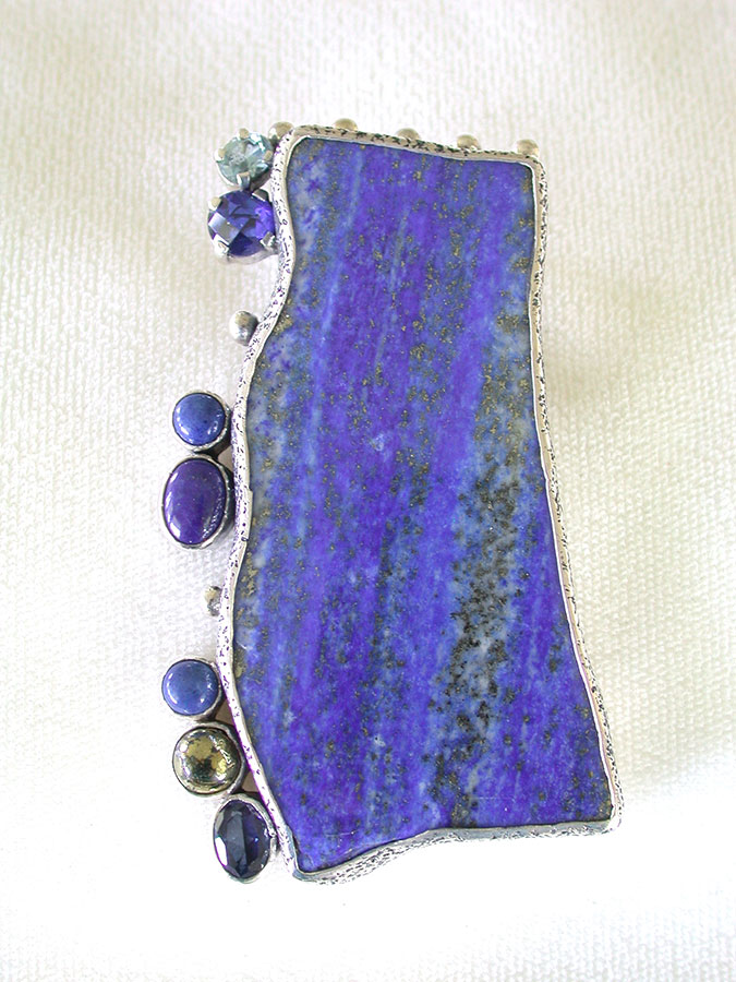 Amy Kahn Russell Online Trunk Show: Lapis Lazuli & Blue Topaz Pin/Pendant | Rendezvous Gallery