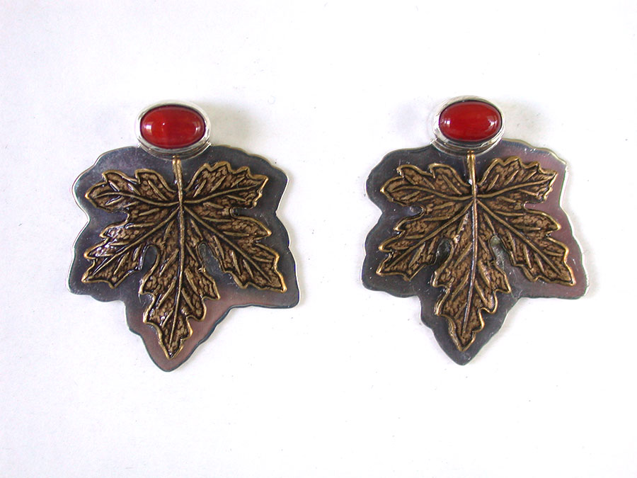 Amy Kahn Russell Online Trunk Show: Coral & Brass Clip Earrings | Rendezvous Gallery