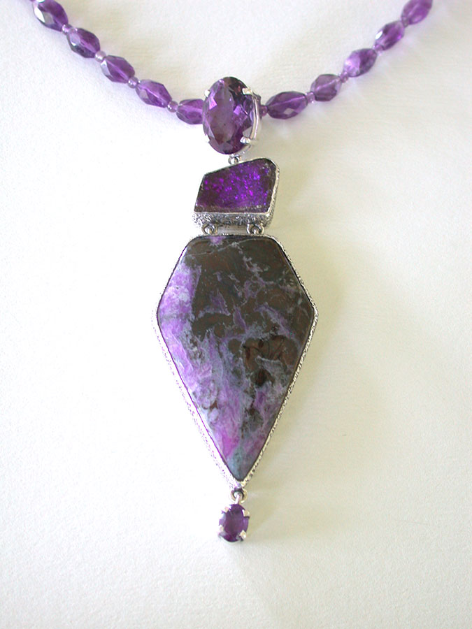 Amy Kahn Russell Online Trunk Show: Amethyst, Boulder Opal & Sugalite Pendant/Necklace | Rendezvous Gallery