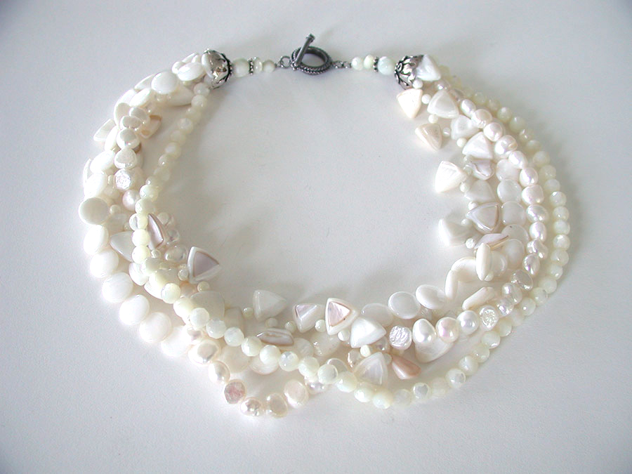 Amy Kahn Russell Online Trunk Show: Freshwater Pearl & Mother of Pearl Necklace | Rendezvous Gallery
