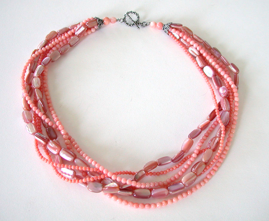 Amy Kahn Russell Online Trunk Show: Coral & Mother of Pearl Necklace | Rendezvous Gallery