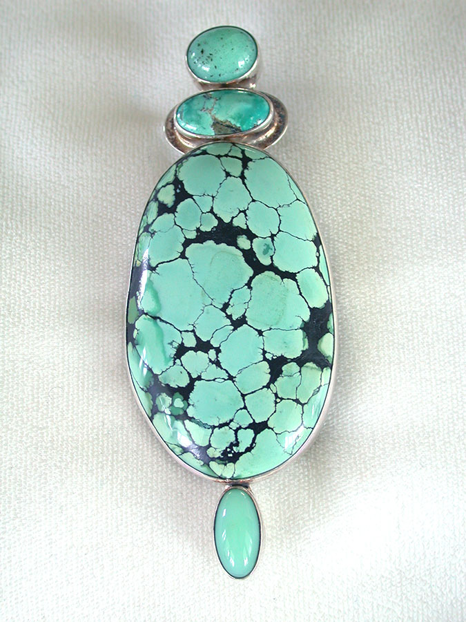 Amy Kahn Russell Online Trunk Show: Turquoise Pin/Pendant | Rendezvous Gallery