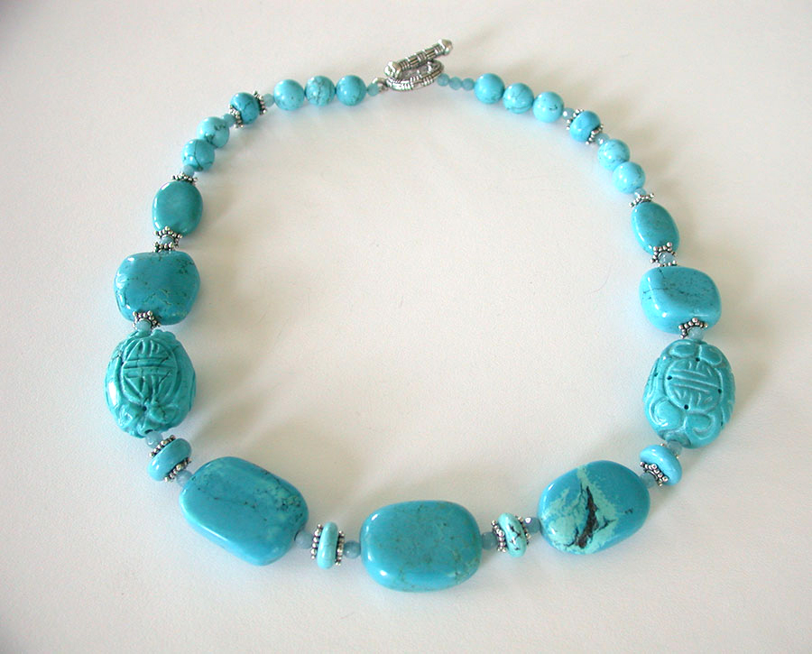 Amy Kahn Russell Online Trunk Show: Turquoise & Agate Necklace | Rendezvous Gallery