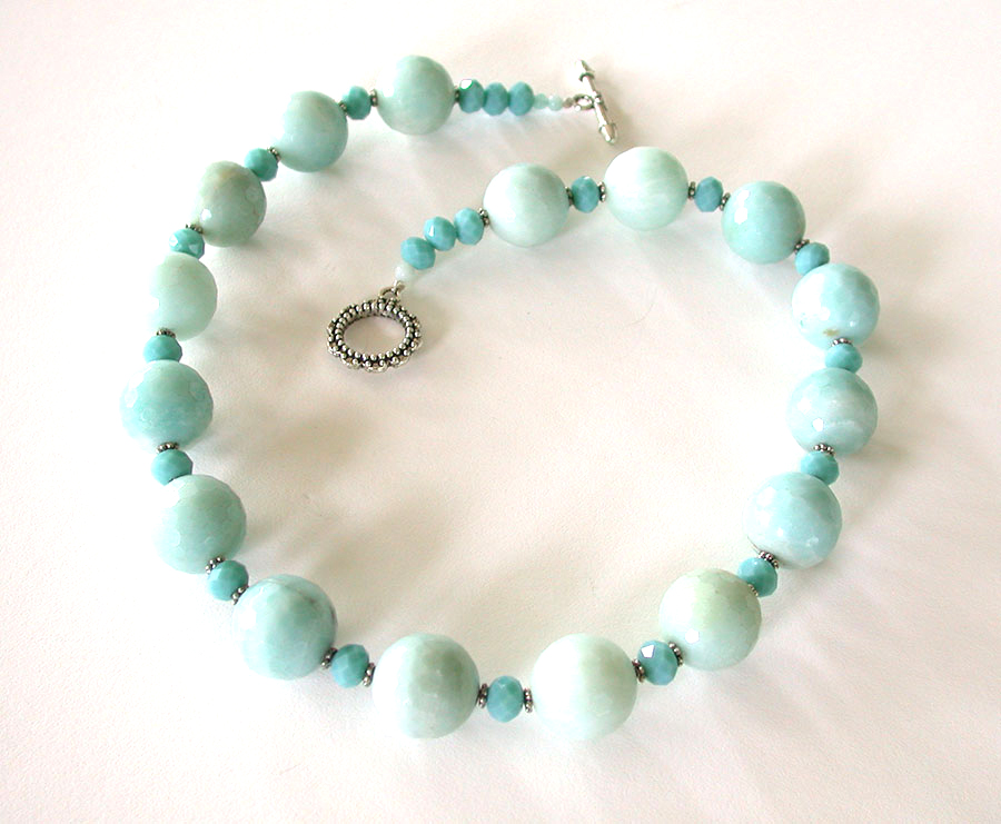 Amy Kahn Russell Online Trunk Show: Faceted Amazonite Necklace | Rendezvous Gallery