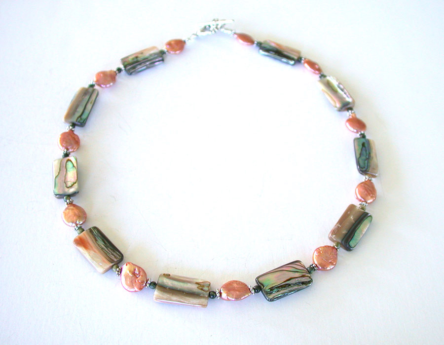 Amy Kahn Russell Online Trunk Show: Abalone & Freshwater Pearl Necklace | Rendezvous Gallery
