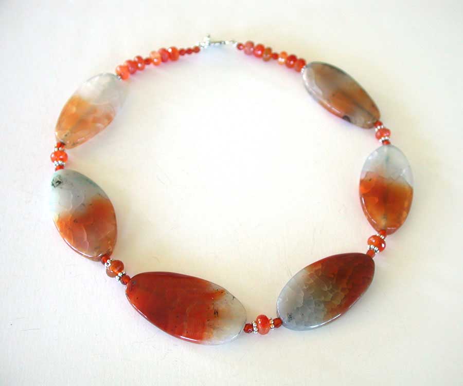 Amy Kahn Russell Online Trunk Show: Agate & Carnelian Necklace | Rendezvous Gallery