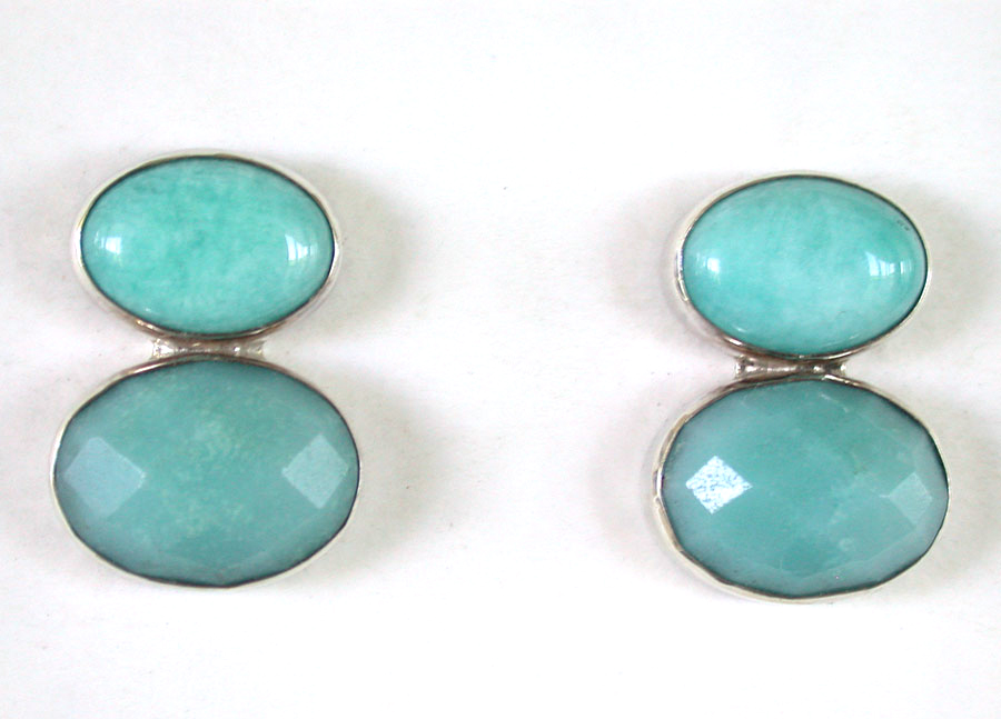 Amy Kahn Russell Online Trunk Show: Amazonite Post Earrings | Rendezvous Gallery