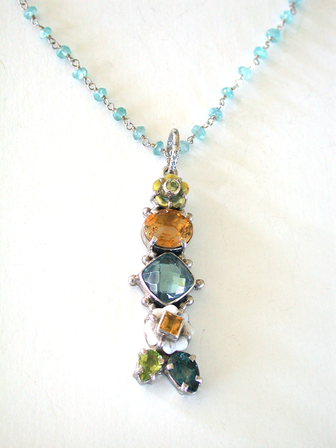 Amy Kahn Russell Online Trunk Show: Citrine, Blue Topaz, Peridot & Apatite Necklace | Rendezvous Gallery