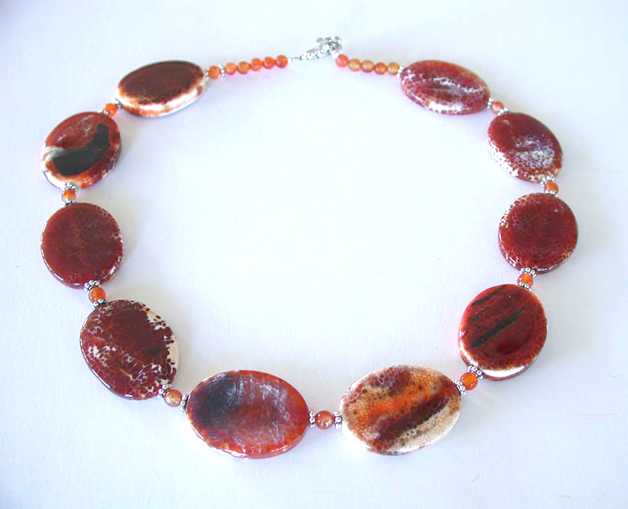 Amy Kahn Russell Online Trunk Show: Fire Agate & Carnelian Necklace | Rendezvous Gallery