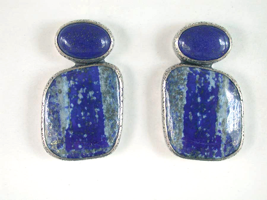 Amy Kahn Russell Online Trunk Show: Lapis Lazuli Clip Earrings | Rendezvous Gallery