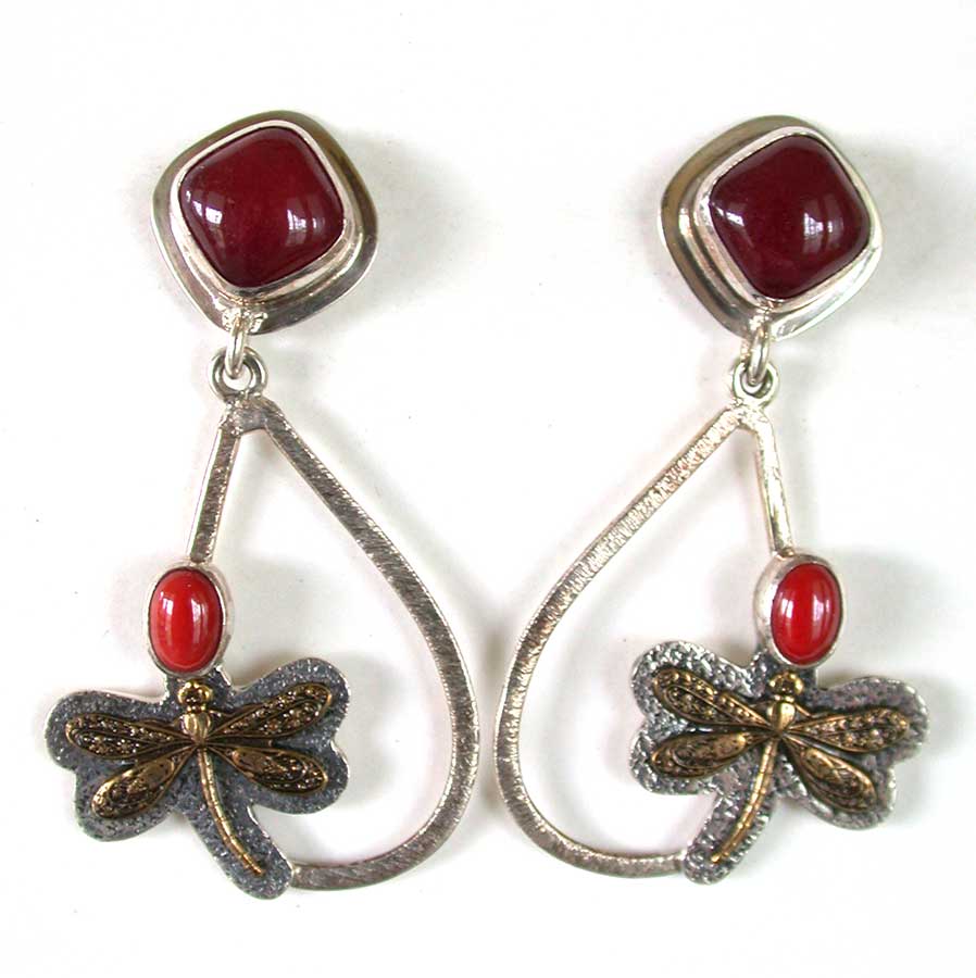 Amy Kahn Russell Online Trunk Show: Carnelian & Coral Post Earrings | Rendezvous Gallery