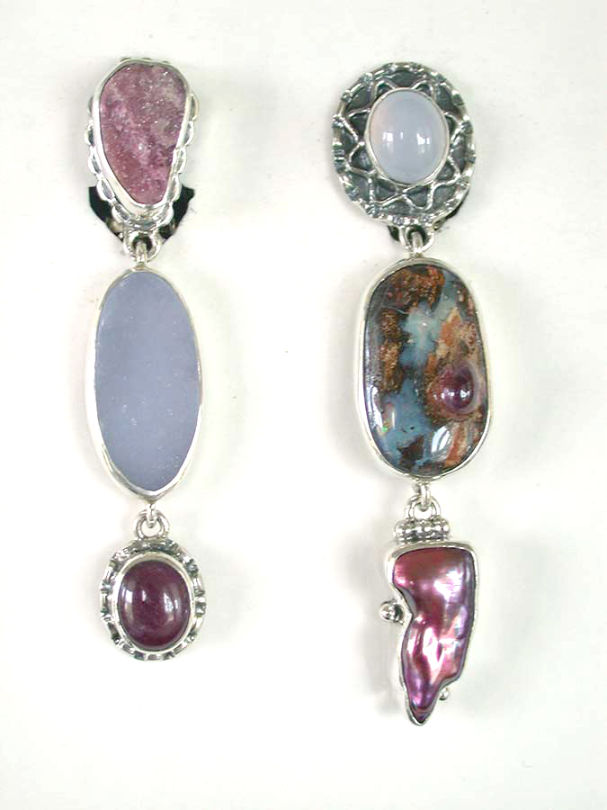 Amy Kahn Russell Online Trunk Show: Mixed Stone Clip Earrings | Rendezvous Gallery
