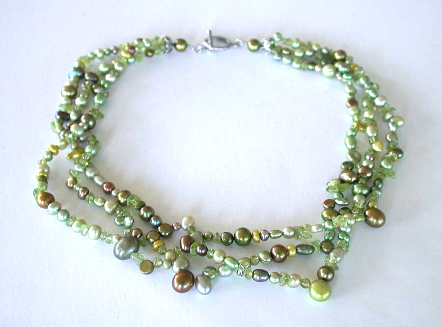 Amy Kahn Russell Online Trunk Show: Freshwater Pearl & Peridot Necklace | Rendezvous Gallery