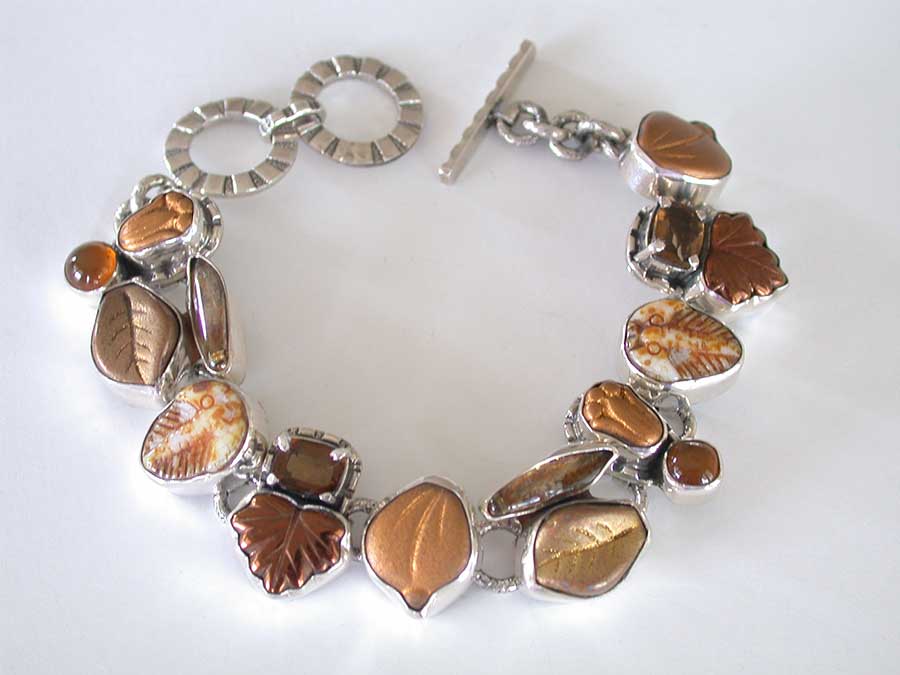 Amy Kahn Russell Online Trunk Show: Cognac Topaz, Carved Glass & Hessonite Bracelet | Rendezvous Gallery