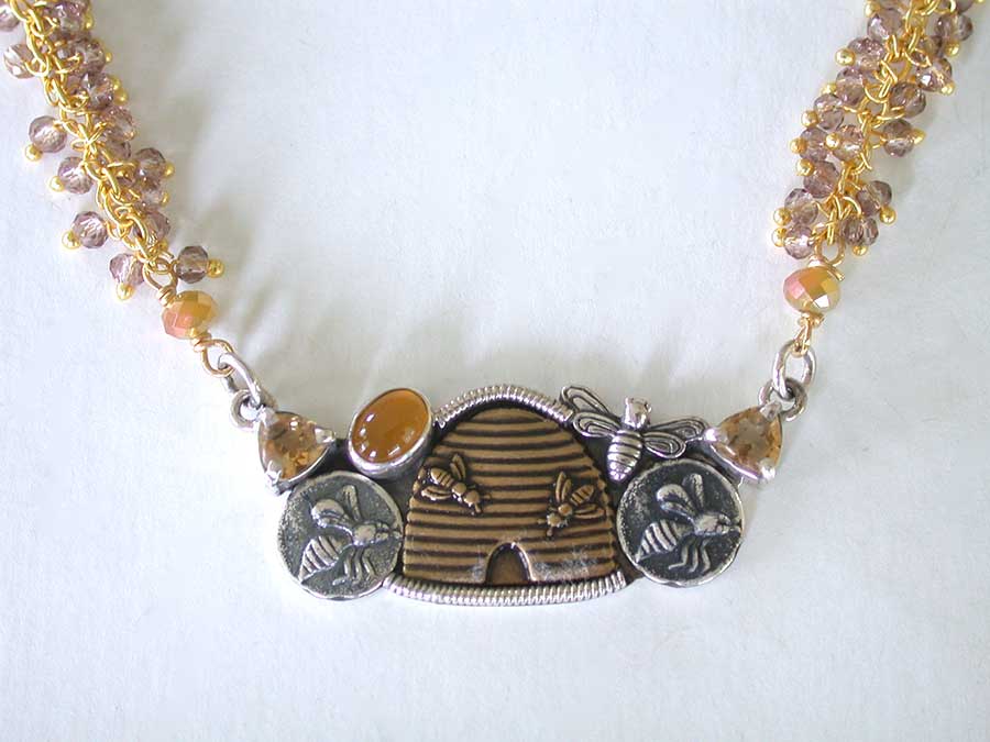 Amy Kahn Russell Online Trunk Show: Citrine, Topaz, Bronze and Sterling Silver Necklace | Rendezvous Gallery