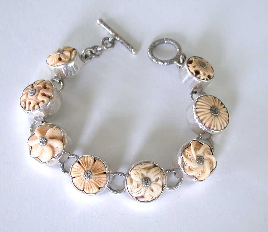 Amy Kahn Russell Online Trunk Show: Hand Carved Bone Bracelet | Rendezvous Gallery